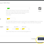 Mit dem Total-Filter wird die Gesamtanzahl der SMS limitiert.
